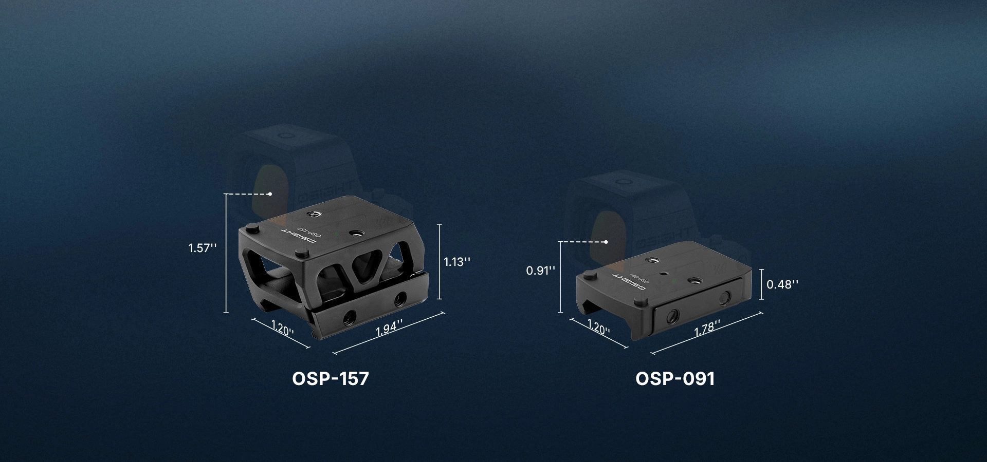 Osight XR Enclosed Red Dot Sight RMR Footprint Multi Reticle Optic - Olight