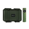 Olight Arkfeld Pro tactical flashlight and storage case, OD Green finish, magnetic charging, portable lighting
