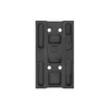 Olight Black Picatinny Riser Top View with Lightweight Cutouts and Mounting Holes for Tactical Optic Attachment