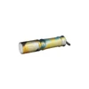 Olight i3E EOS keychain flashlight with tropical palm leaf pattern on white background