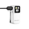 Olight White Oclip Pro Clip-on Light Close-up View Charging via USB-C Port for Everyday Carry and Outdoor Use