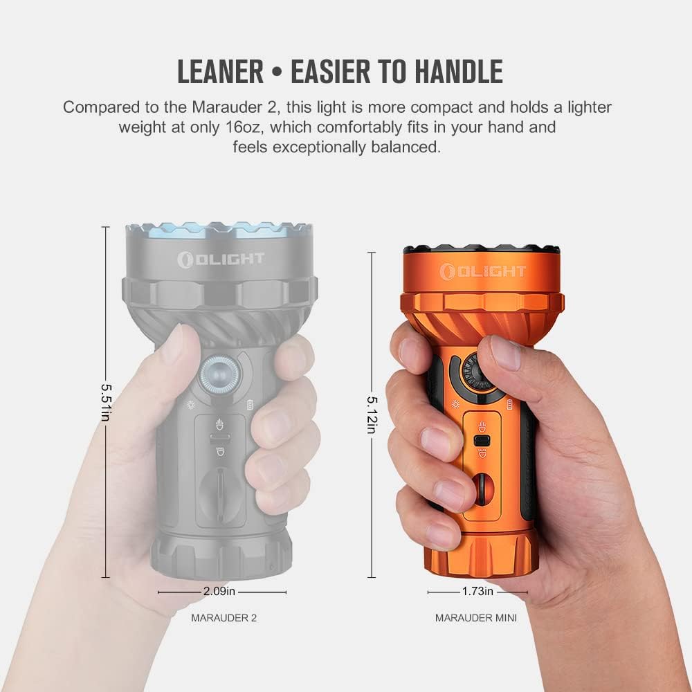 Marauder Mini Powerful LED Flashlight 7000lm RGB Dual Beam Olight