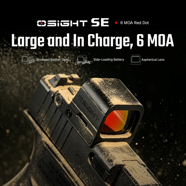 Osight SE Enclosed Emitter RMSc Red Dot Replaceable Battery Optic
