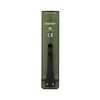 Olight Green Arkfeld Flat Flashlight Back View with Pocket Clip for Everyday Carry and Outdoor Lighting