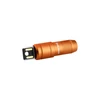 Orange Olight compact USB-A rechargeable LED flashlight.