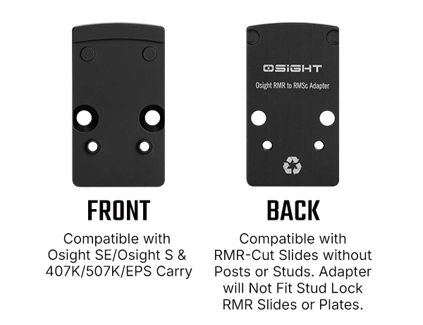 Osight RMR RMSc Adapter Plate Footprint Conversion CNC Optic Mount