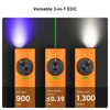 Olight Orange Arkfeld Pro 3-in-1 EDC Flashlight featuring UV Light Green Laser and 1300 Lumens White Light modes