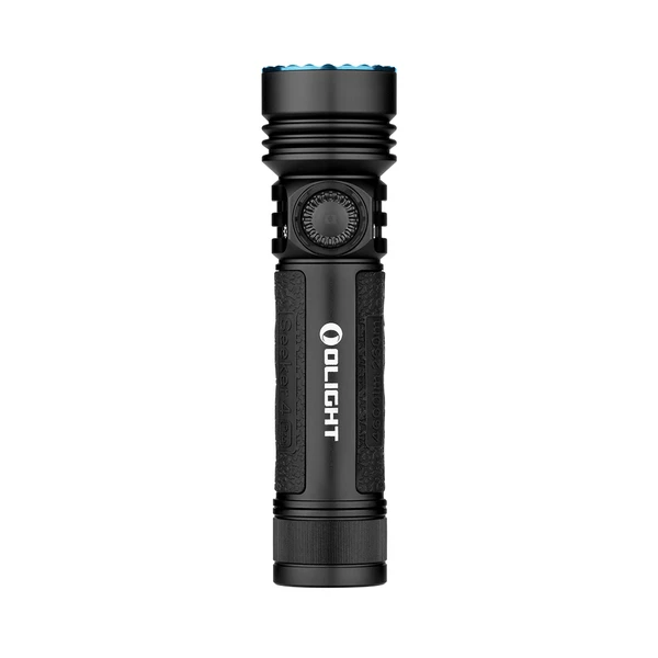 Olight Black Seeker 4 Pro LED Flashlight with Textured Grip and Rotary Switch for Outdoor and Everyday Carry