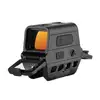 Olight Black Osight R Red Dot Sight Side View with Amber Lens and Flip Cover for Tactical Shooting and Hunting
