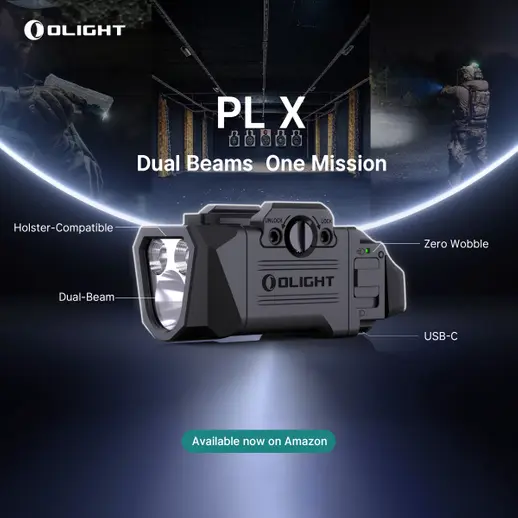 Light Up Every Shot: Meet the Olight PL X – The Dual-Beam Rail-Mounted Flashlight
