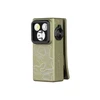 Olight Olive Green Oclip Ultra clip light, front view, with topographic pattern and multiple LEDs for EDC and work