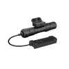 Black Olight tactical weapon light with remote pressure switch and mount.