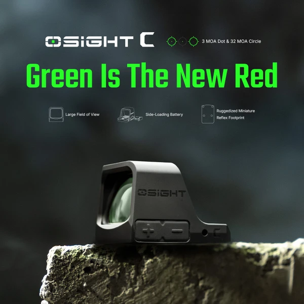 Osight C Red Dot Sight Side Loading Multi Reticle Reflex Optic