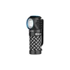 Olight Black PERUN 3 MINI Headlamp with Blue Bezel and Unique Textured Grip for Hands-Free Lighting