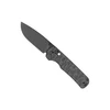 Olight Rubato 4 Tactical Folding Knife with black blade and patterned carbon fiber handle for everyday carry