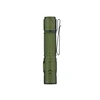 Green tactical flashlight with clip, high lumen, portable, durable, outdoor gear