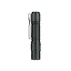 Green tactical flashlight with clip, high-lumen, durable for outdoor use