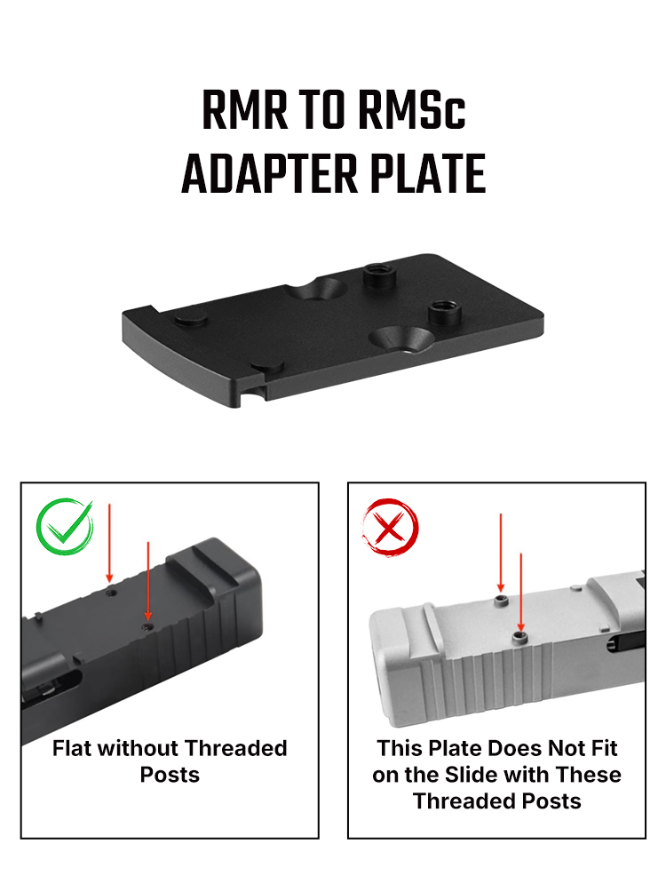 Osight RMR RMSc Adapter Plate Footprint Conversion CNC Optic Mount