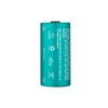 Teal Li-ion battery, RoHS compliant, with safety warnings and 'Made in China' text.