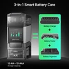 Olight Black Ostation 2 with AA and AAA battery compartments, a smart 3-in-1 battery care system for charging, testing, and organizing batteries.