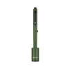 Olight Arkfeld green penlight with flashlight and laser, in charging dock.