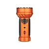 Olight Orange Marauder Mini flashlight front view with control panel for powerful dual-beam outdoor and emergency lighting.