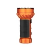 Olight Orange Marauder Mini flashlight side view with black textured grip for powerful outdoor and tactical lighting
