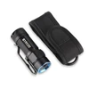 S1 Baton flashlight, black, with clip, and black fabric carrying pouch