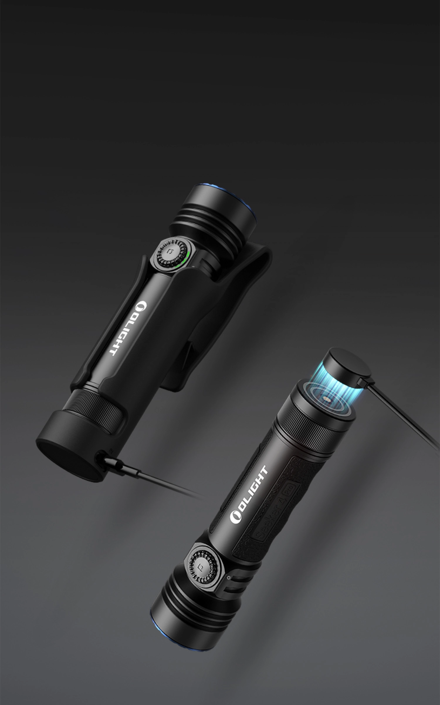 Seeker 4 Pro high power flashlight 4600 lumen dual charging