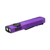 Olight Purple ArkPro Flat Flashlight Isometric View with Laser UV Light Selector Dial for EDC and Outdoor Inspection