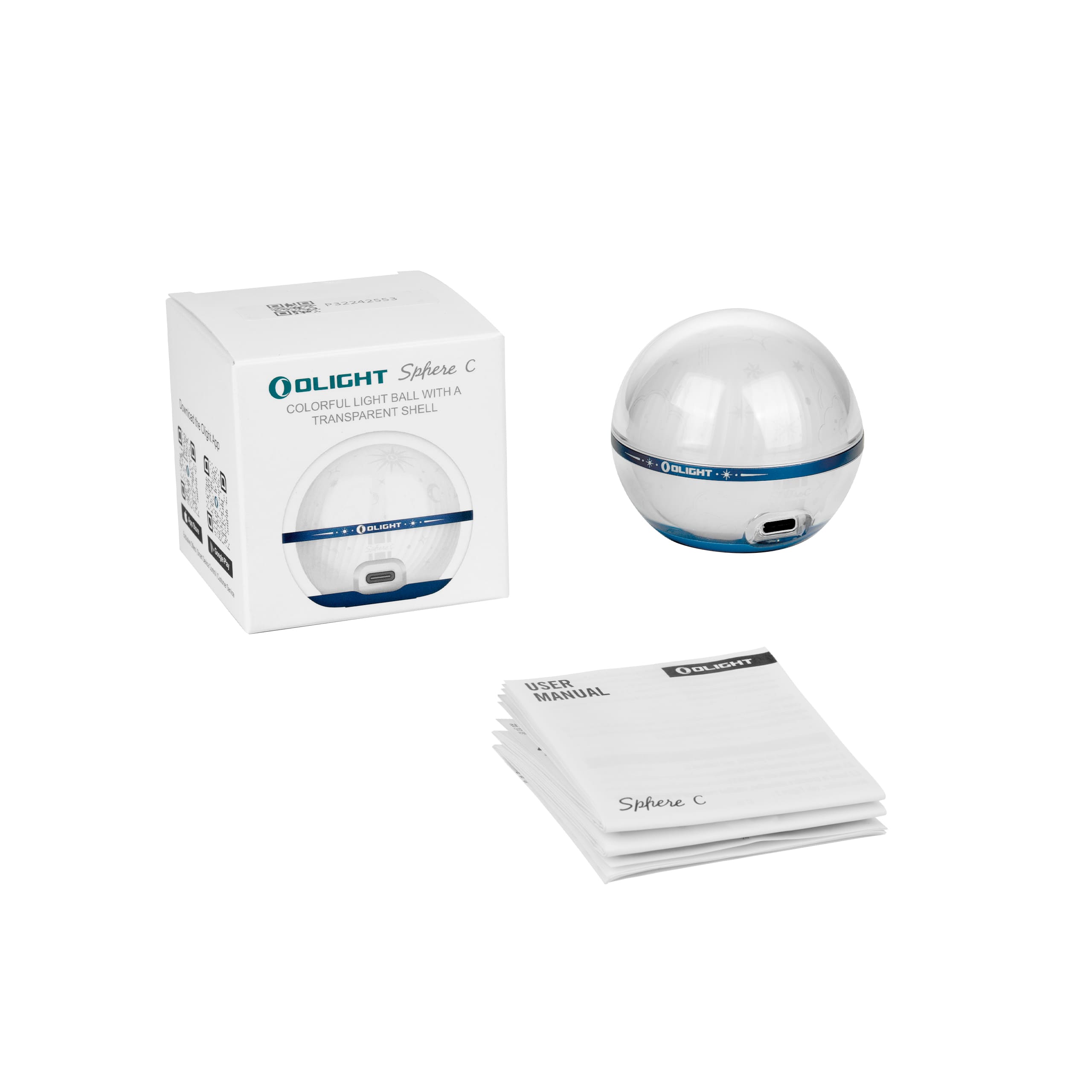オーライト　Olight Sphere C バルブライト　6個 Sphere C Smart Ambient Light 360 Degree App Control USB-C IP56