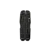 HX Outdoors black tactical multitool folded on white background