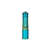 Olight i3E EOS keychain flashlight in blue and gold splash anodized finish isolated on white background