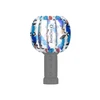 Olight swivel pop-up lantern with colorful abstract design, gray base