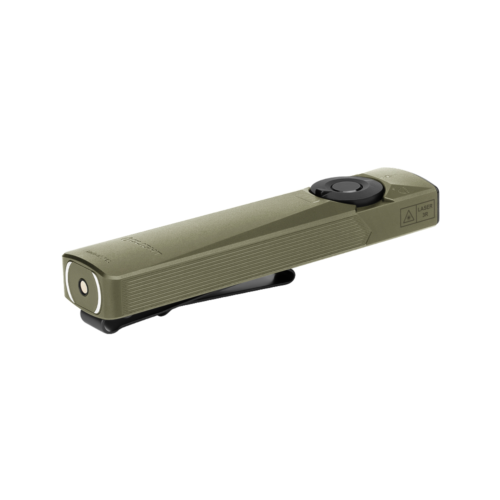 olight arkfeld flat flashlight with green laser & white light The Arkfeld is the first dual light source and portable EDC Flashlight at Olight Olight Arkfeld Pro OD Green