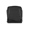 Black backpack with mesh side pockets, adjustable shoulder straps, and a subtle textured pattern