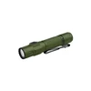 Olight Baton 3 Pro OD Green EDC flashlight with a dual-direction pocket clip for everyday carry