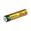 Olight Gold and Green AAA Battery Close-up for Flashlights and Electronic Devices
