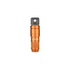 Orange Olight compact keychain flashlight with textured grip