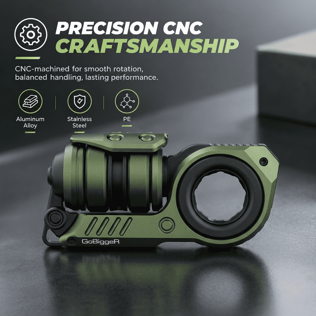 GoBiggeR Sinian Lite Green EDC Fidget Spinner Ratchet Toy - Olight