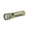 Olight Seeker Ultra tactical flashlight in OD green with textured grip and side switch on white background