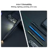 Olight O-Pen Glow 4-in-1 tactical pen: flashlight, laser pointer, and writing function in black, blue, green.