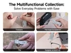Multifunctional pocket tool used as tweezers, flat-head screwdriver, file, and eyeglass screwdriver for daily repairs.