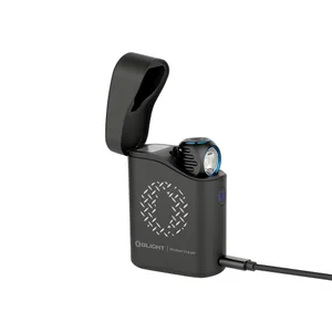 Olight Black Perun 3 Mini Headlamp and Wireless Charger Kit, for Portable Everyday Carry and Charging