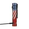 Olight ArkPro Patriotic USA Flag Flashlight Charging with Pocket Clip for Outdoor and Everyday Carry use