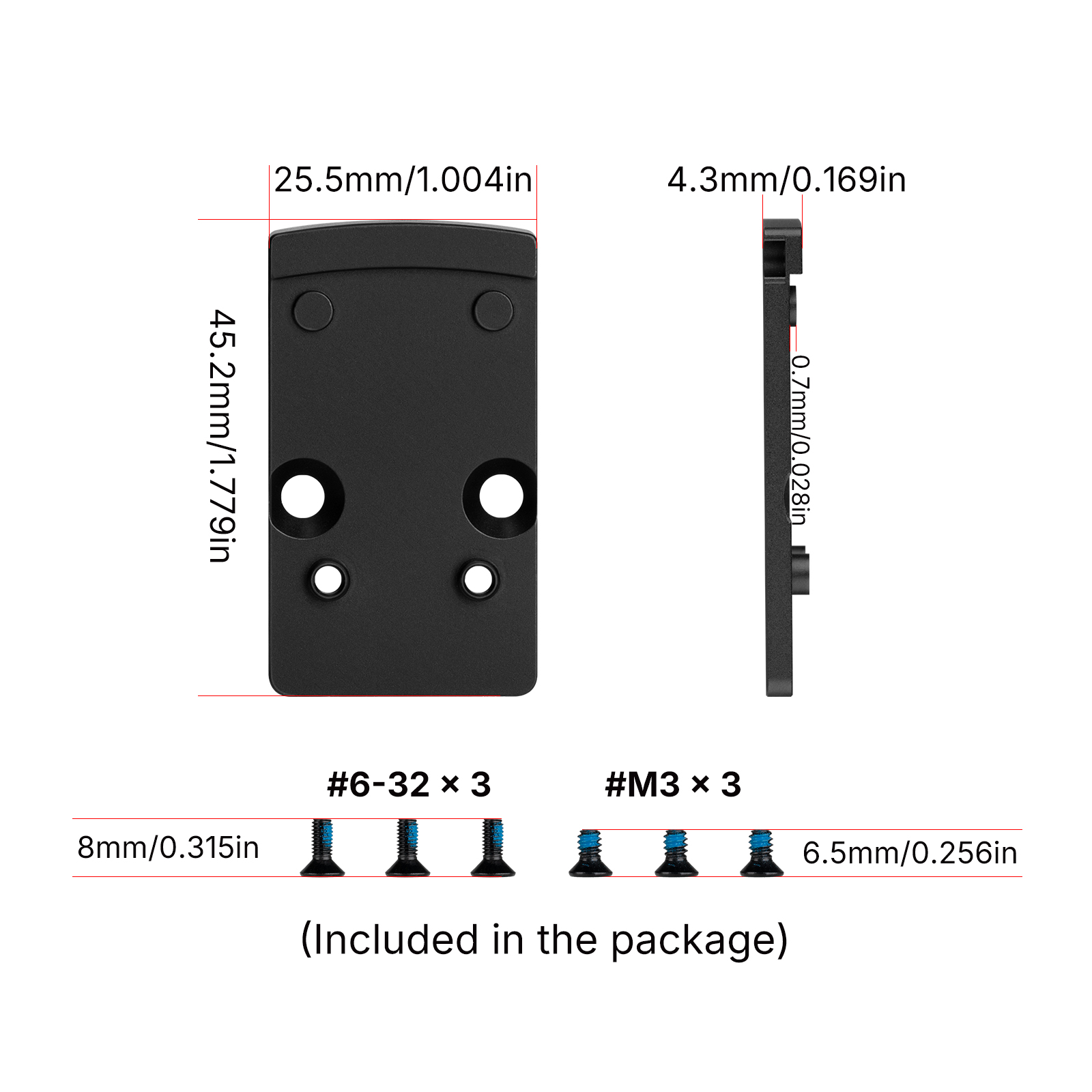 Osight RMR to RMSc Adapter Plate - Olight
