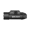 Olight weapon light, tactical flashlight for firearms, black, with unlock/lock dial.
