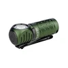 Olight Clover Green Perun 2 Mini Right Angle Flashlight with Pocket Clip and Textured Grip for Outdoor EDC Gear