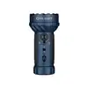 Olight Blue Marauder Mini Flashlight Front View with Rotary Switch Knob and Textured Grip for Search and Rescue