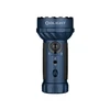 Olight Dark Blue Marauder Mini flashlight front view with rotary switch and textured body for powerful outdoor and tactical use